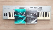 YAMAHA S03 Music Synthesizer 61-Key Keyboard Bundle Pedal Case Manuals Tested