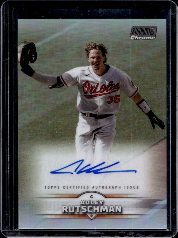 2025 Topps Stadium Club Adley Rutschman Chrome Auto Autograph #SCCA-ARU Orioles