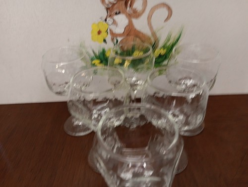 Set Of 6 Libbey CHIVALRY CLEAR 5-1/2” Tall Wine Glasses Textured Panels ~ 5 Oz. - Picture 3 of 8