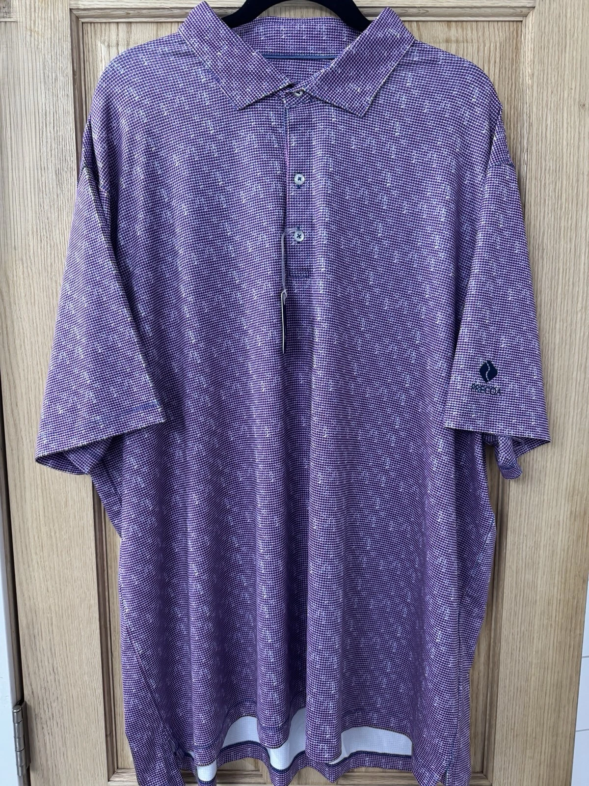 Johnnie-O Rowell Printed Jersey Performance Polo Lake Size 3XL Golf Logo