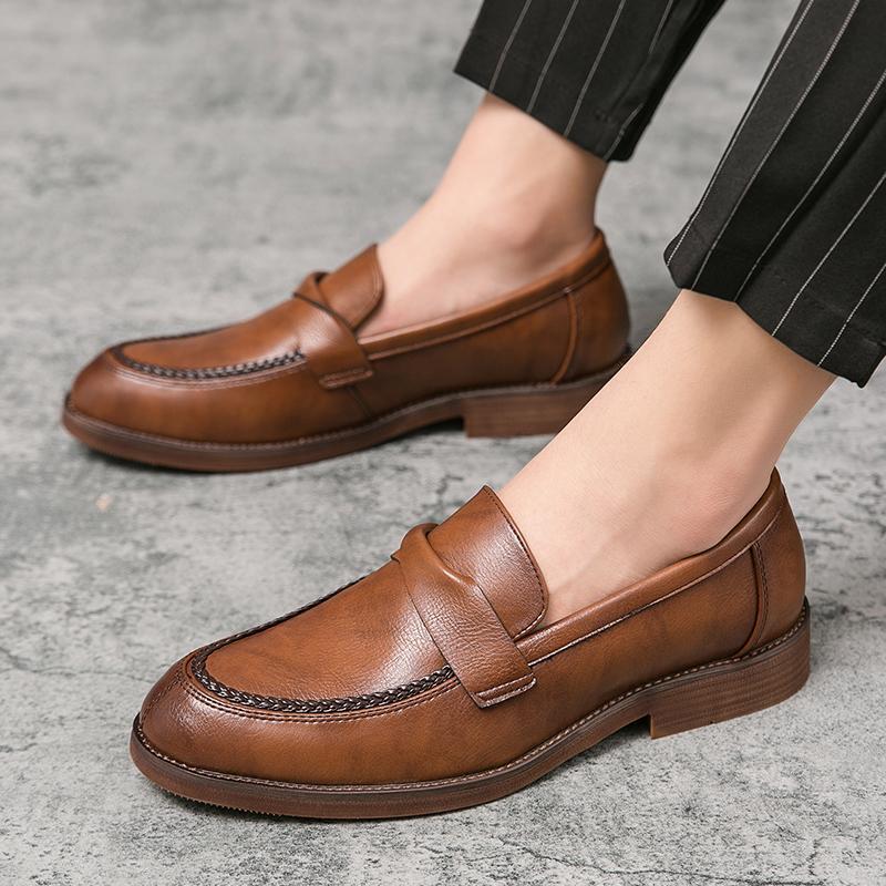SAOLA Scarpe pull on uomo primavera autunno business britannico Oxford casual da lavoro oversize