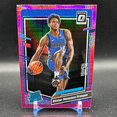 Olivier Maxence Prosper Rated Rookie Pink Hyper 2024 Optic Basketball Mavericks
