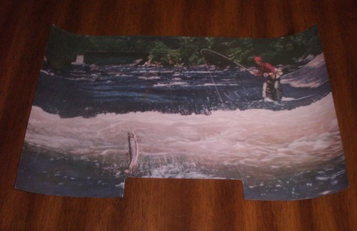 BUDWEISER BEER ELECTRIC SIGN INSERT - MAN FISHING