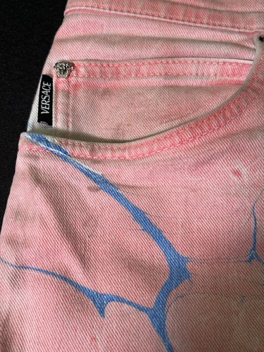 PANTALONES VAQUEROS VERSACE PASARELA PINTURA SALPICADURAS SALPICADURAS PARA HOMBRE TALLA US 30 - 32 AUTÉNTICOS - Imagen 4 de 24