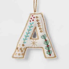 Embroidered Fabric Monogram Letter Chris A B C D E F G H I J K L M N O P Q R S T