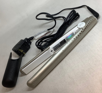 Authentic GHD 1'' Hair Styler Flat Iron Straightener Metallic Shimmering Silver