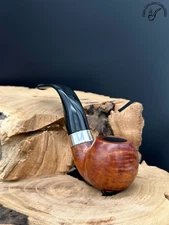 Peterson's Sterling Silver XL02 Smooth Finish Bent Apple Smoking Pipe