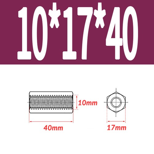 M3 M4 M5 M6 M8 - M24 Hex Rod Coupler Nut Coupling Connector A2 Stainless Steel - Picture 51 of 82