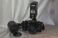 Minolta Maxxum 5000 AF 35mm Camera 50mm 1.7 100-300mm 1:4.5-6.7 SunPak Auto 322