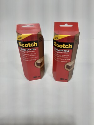 LOT OF 2 3M BROWN COVER UP ROLL  6'' WIDTH X 30 FT LENGTH PEEL  STICK  RU-CUR30