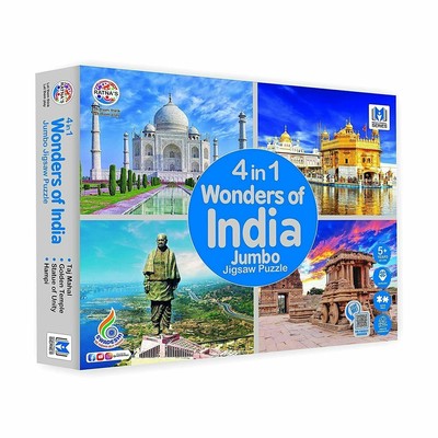 4 in 1 Wonders of India Jumbo Jigsaw Puzzle 4 x 99 Pieces Puzzle Educational Toy