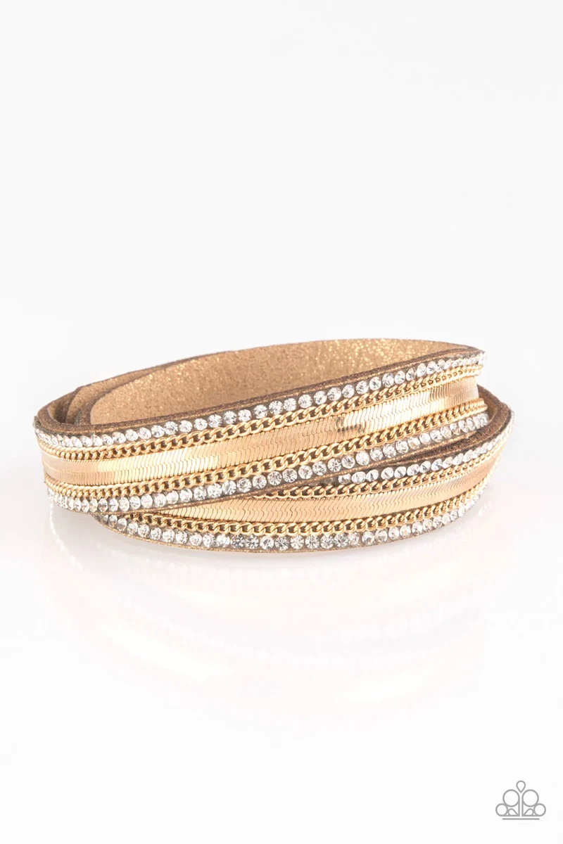 Paparazzi Rocker Rivalry Gold Bracelet eBay