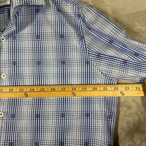 Robert Graham Mens Medium 15 1/2 Stretch Long Sleeve Button Tailored Fit Shirt - Picture 9 of 13