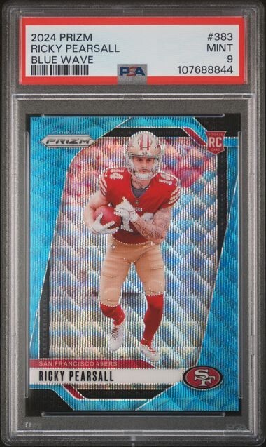 2024 Panini Prizm Ricky Pearsall #383 Blue Wave /230 Rookie RC PSA 9