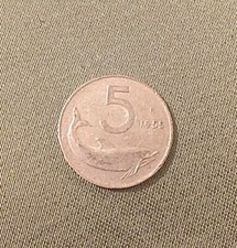 MONETA 5 Lire Del 1955 Delfino Repubblica Italiana RARISSIMA Da  COLLEZIONE