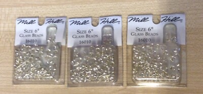 3 Packungen Mill Hill Glasperlen Größe 6/0 5g pro Packung Stricken/Schmuck