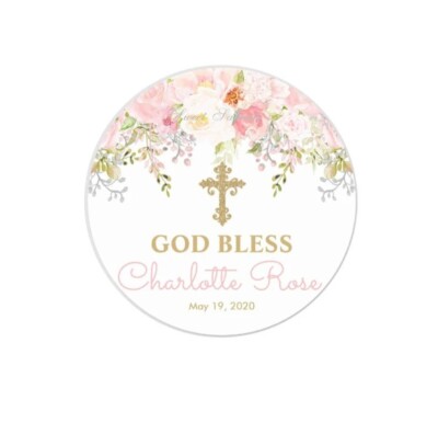 Custom Edible Image - Girl Baptism Cookie Image - Oreo Image - Christening