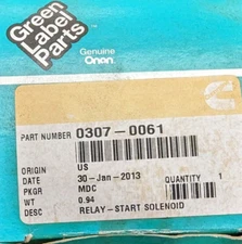 ONAN / CUMMINS 0307-0061 Relay-Start Solenoid