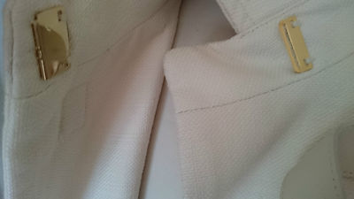 Manteau Sandro écru Taille 40 - Composition Coton Lin Viscose - Occasion Comme Neuf