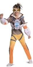 Overwatch TRACER Costume Halloween Video Game Child Size Med 7-8 NEW Complete