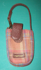 LONGABERGER HOMESTEAD PLAID WRISTLET CELL /CIGARETTE CASE loop latch flap