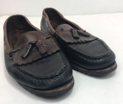 Allen Edmonds Mens Nashua Tassel Loafer Black Brown Leather Dress Shoes Size 14D Allen Edmonds Men main image 4