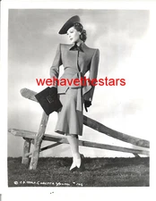 Vintage Loretta Young CHIC GLAMOUR FASHION Early 40s Publicity Portrait