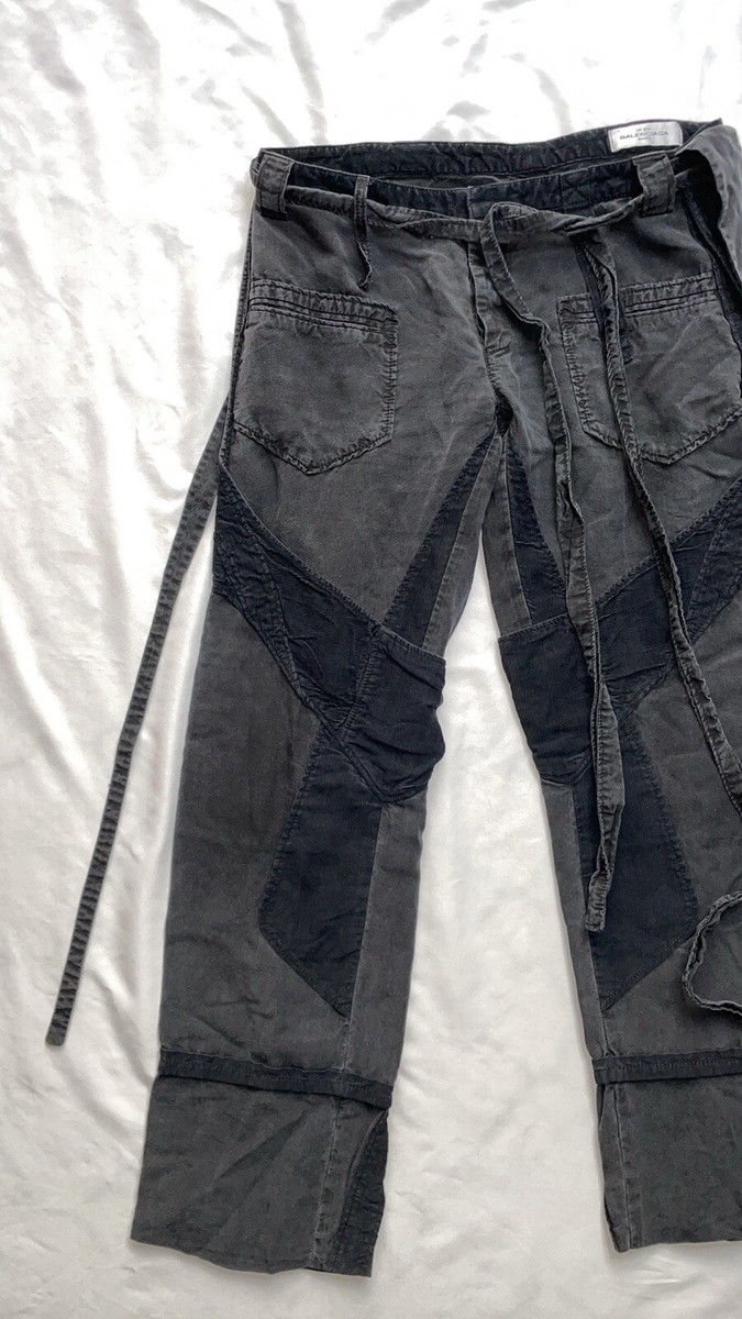 Balenciaga Le Dix Spring 2002 Black Straight Leg Cargo Pants Balenciaga Le Dix Spring 2002 Black Straight Leg Cargo Pants