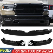 Fits For Ram 1500 2019-2024 Front Bumper Grill Grille Trim Molding Matte Black