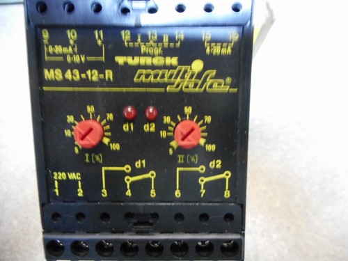 TURCK -- SWITCHING AMPLIFIER 24VDC MULTISAFE -- MS43-12-R - Picture 4 of 4