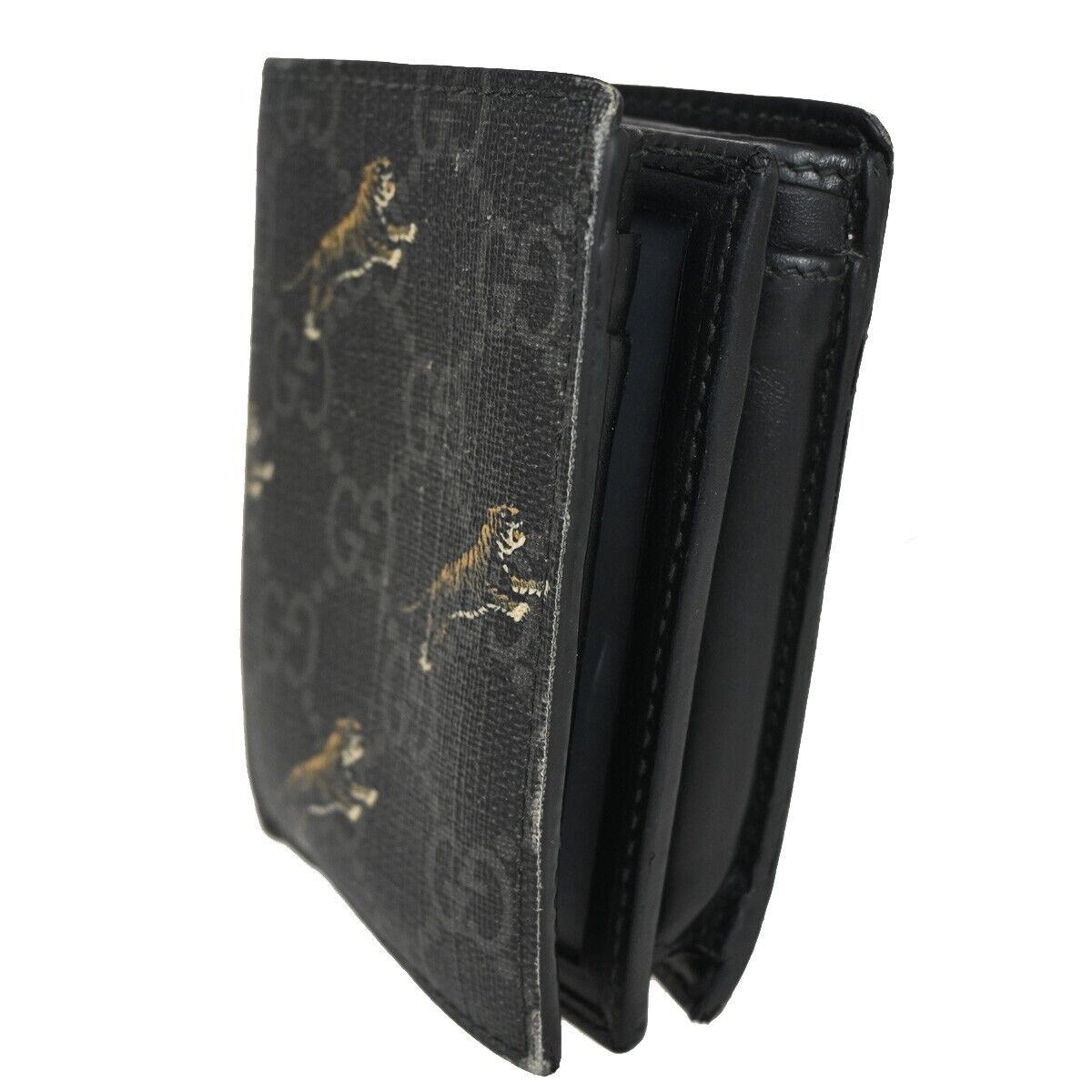 GUCCI Logo GG Pattern Tiger Bifold Wallet Purse Supreme GUCCI Logo GG Pattern Tiger Bifold Wallet Purse Supreme
