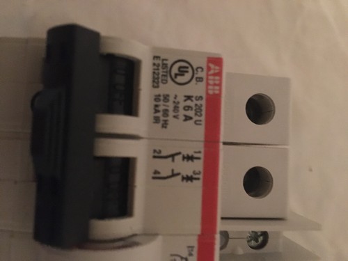 ABB S202U-K6A Leistungsschalter, 2P-K-6 Amp + ABB S2C-H6RU AUX-Kontakt. - Bild 2 von 4