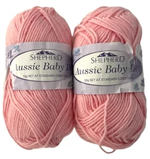 Yarn Pink Aussie Baby DK 2 Shepard Standard Condition 4 mm Color 3915 Lot 752440