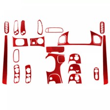 23pcs Red Carbon Fiber Interior Full Set Trim For Chevrolet Corvette C5 1998-04