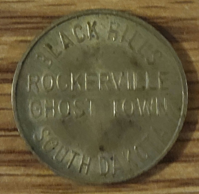 Rockerville SD Good Luck Coin Brass Token ~ Black Hills, South Dakota Ghost Town