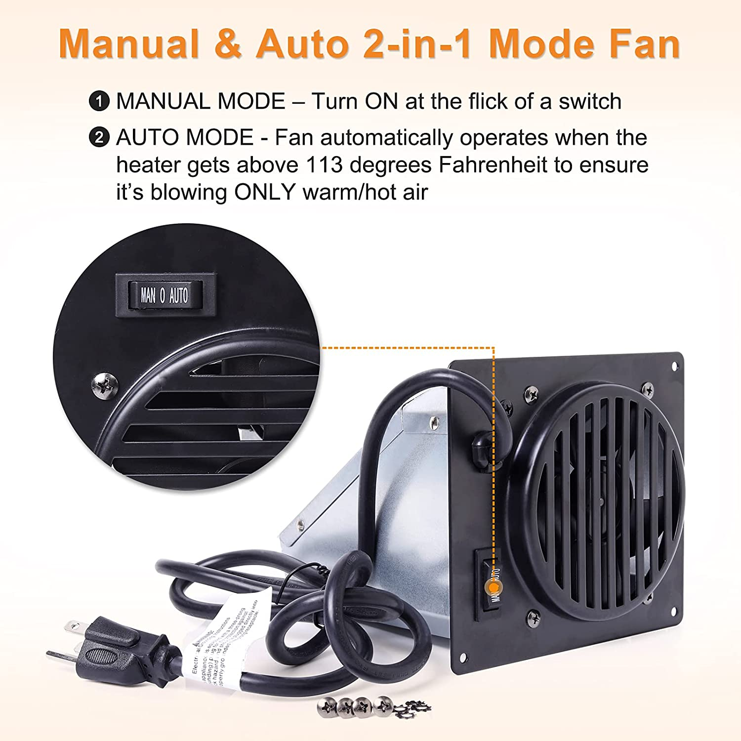 Wall Heater Blower Fan for DynaGlo, Mr. Heater and Kozy World Vent