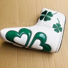 White PU Leather Golf Blade Putter Head Cover Headcover Magnetic Headcover