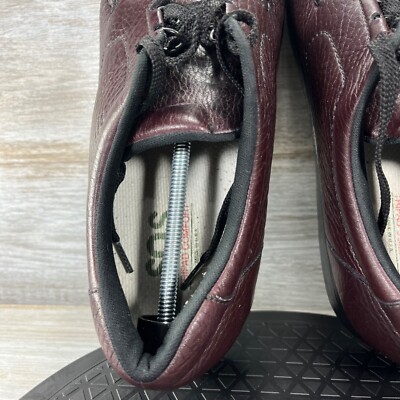 SAS Bout Time Walking Shoes Burgundy Leather Men\'s Size 14 W Wide USA Comfort SAS Men main image 4