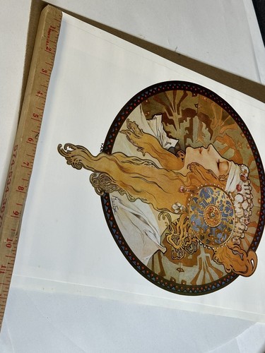 Byzantine Head - Brunette by Alphonse Mucha Vintage Magazine Print 11" x 15.25" - Picture 12 of 18