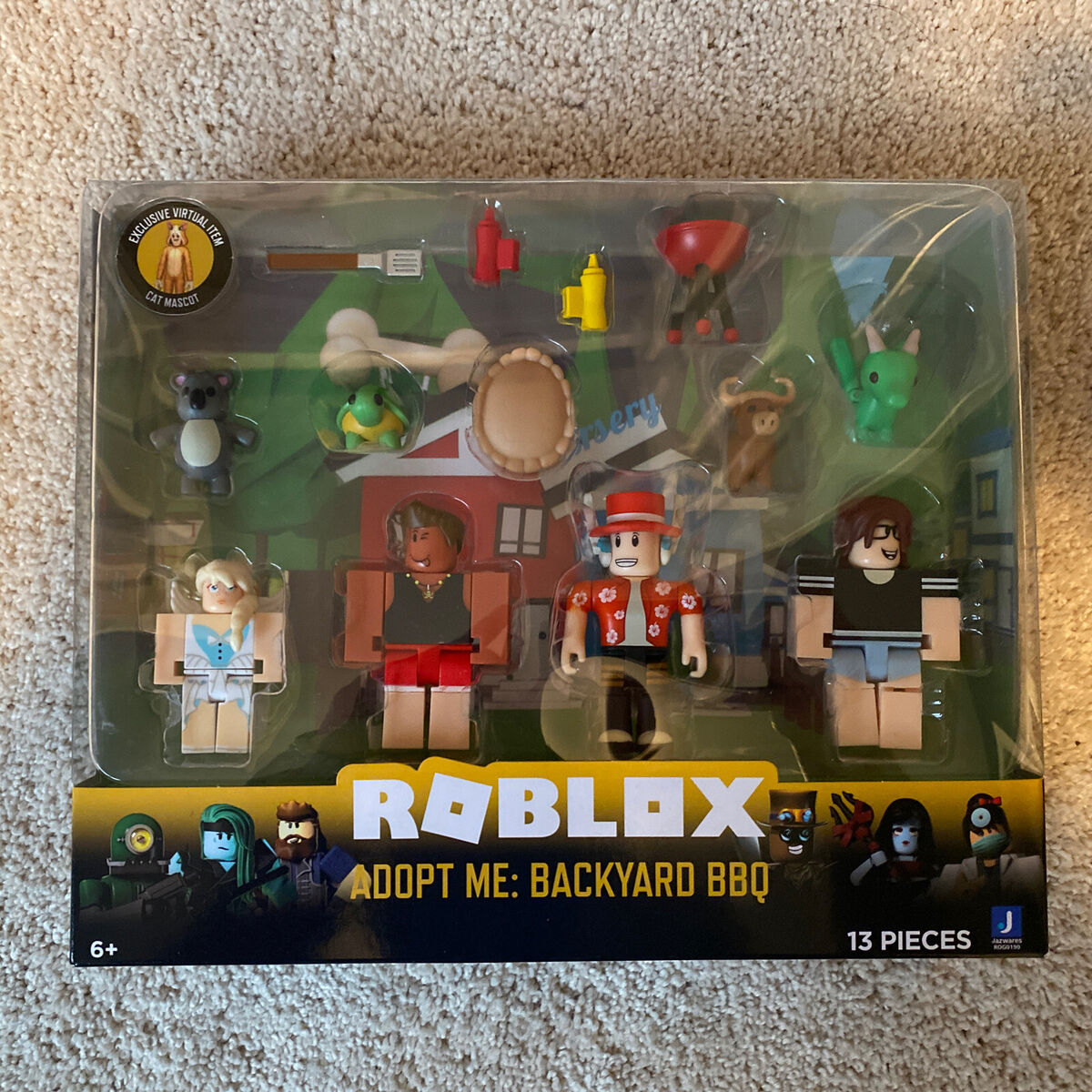 Roblox Celebrity Collection Adopt Me Backyard BBQ Four Figure Pack 13 Piece  NEW 