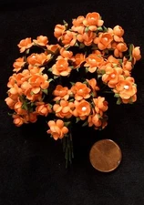 50 Flowers flower Orange Handmade mulberry paper 3-D Cards gift bags Scrapbook