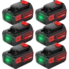 1/6PACKS 8.0Ah Lithium-ion Battery For BLACK AND DECKER 20V LBXR20 LBX4020 LB20