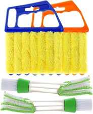 4 Pack Window Venetian Blind Cleaner Duster Tool with 7 Finger Blind Duster