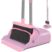 Broom and Dustpan Set for Home, Office, Indoor&Outdoor Sweeping, Stand Up Bro...