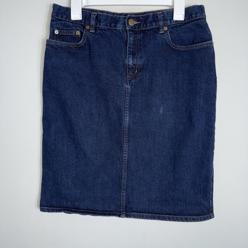 Lauren Ralph Lauren Jeans Co Jeansrock - dunkle Waschung - gerader Rock - Größe 10 - Bild 2 von 8