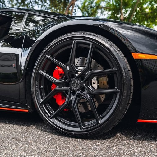 20" MV Forged MVF5 Black 20X9 20X11 Concave Wheels Rims Fits Lamborghini Huracan
