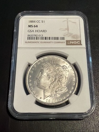 1884-CC Morgan Silver Dollar NGC MS64 GSA Hoard