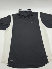 Nike Dri Fit Polo Shirt Men XL Black Logo 40312