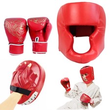 Kinder MMA Boxset &ndash; Sicherheits-Boxhandschuhe & Kopfschutz f&uuml;r Box- & Kickboxtra