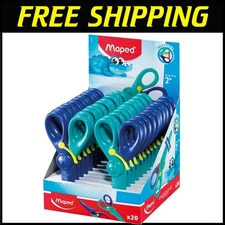 Creative Blue & Teal Child-Safe Safety Scissors - Pack of 20 for Little Crafters